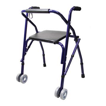 ANDADERA ROLLATOR SENCILLA AZUL
