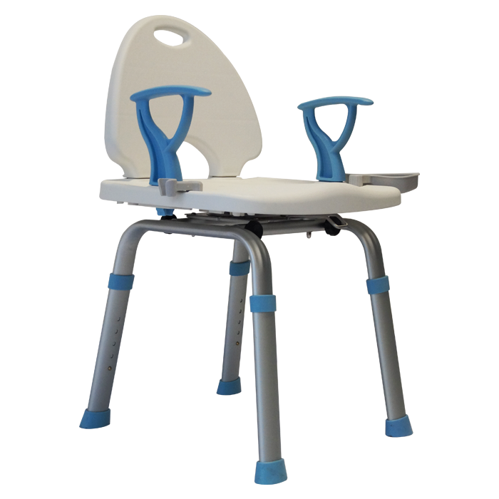 SILLA DUCHA ALUMINIO ROTATORIA CON DESCANSABRAZO