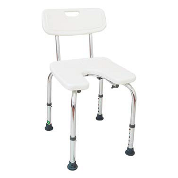 BANCO DE DUCHA CON ASIENTO PERINEAL