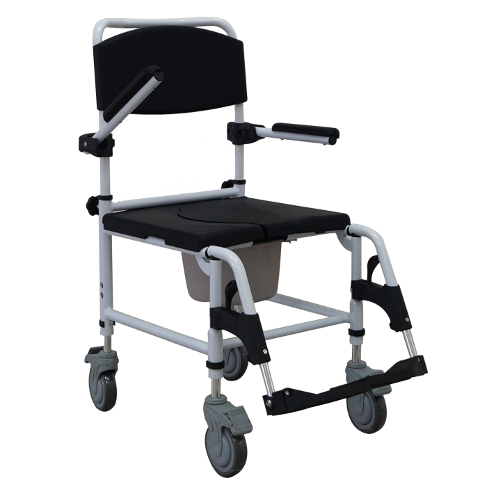 SILLA CÓMODO DUCHA ALUMINIO PU 18″